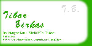 tibor birkas business card